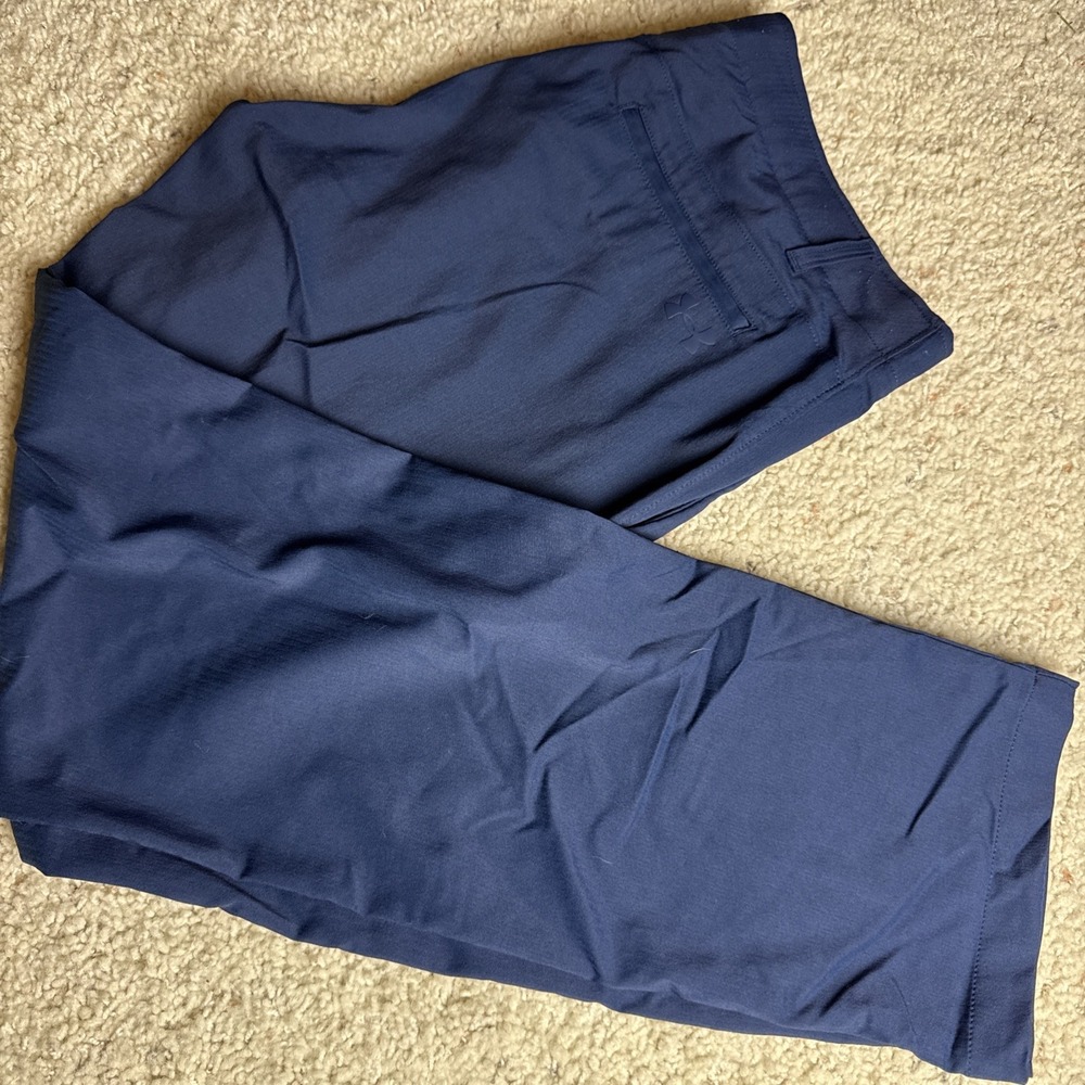 NEVER WORN! Under Armour Golf Pants Men 38 X 32 Blue Straight Leg Stretch